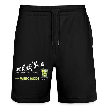 Vive le week-end - humor Mojito aperitif - Stanley/Stella Trainer Unisex Organic Jogging Shorts - black - Front - Nik (191cm) & Marisol (170cm)