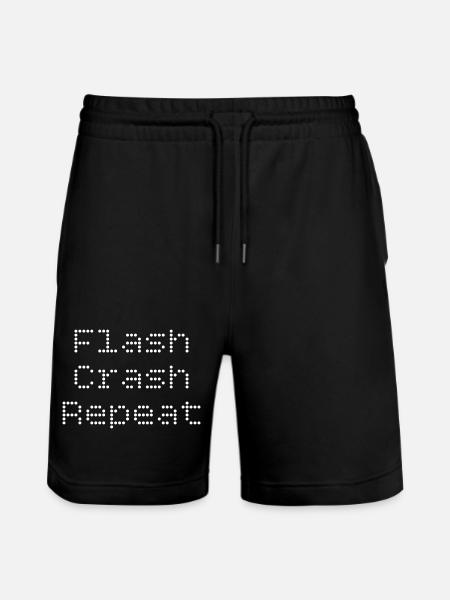 Flash. Crash. Repeat. - Stanley/Stella Unisex Bio Joggingshorts Trainer - Schwarz