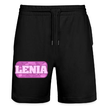 Gift for Lenia - Stanley/Stella Trainer Unisex Organic Jogging Shorts - black - Front - Nik (191cm) & Marisol (170cm)