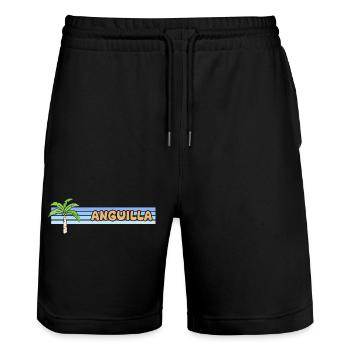 Geschenk für Anguilla - Stanley/Stella Unisex Bio Joggingshorts Trainer  - Schwarz - Vorne - Nik (191cm) & Marisol (170cm)