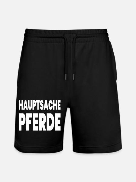 Pferde - Stanley/Stella Unisex Bio Joggingshorts Trainer  - Schwarz