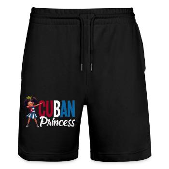 Cuba Pride & Home - Design du drapeau de Cuba - Short de jogging bio TRAINER Stanley/Stella unisexe - noir - Devant - Nik (191cm) & Marisol (170cm)