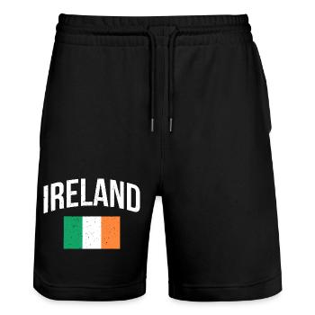 Arc du drapeau irlandais Vintage Print - Short de jogging bio TRAINER Stanley/Stella unisexe - noir - Devant - Nik (191cm) & Marisol (170cm)