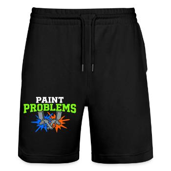 Car Body Workshop Car Body Technician - Stanley/Stella Trainer Unisex Organic Jogging Shorts - black - Front - Nik (191cm) & Marisol (170cm)