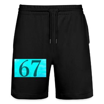 67_Blue - Short de jogging bio TRAINER Stanley/Stella unisexe - noir - Devant - Nik (191cm) & Marisol (170cm)