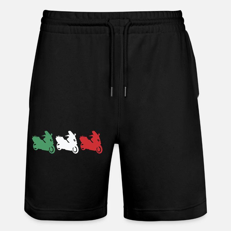 Italy Scooter Motorcycle - Stanley/Stella Trainer Unisex Organic Jogging Shorts - black