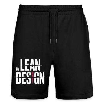 Schnittsaison Bei Reduziertem Kaloriendefizit - Stanley/Stella Unisex Bio Joggingshorts Trainer  - Schwarz - Vorne - Nik (191cm) & Marisol (170cm)