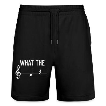 T-shirt d’humour musical pour musiciens avec humour - Short de jogging bio TRAINER Stanley/Stella unisexe - noir - Devant - Nik (191cm) & Marisol (170cm)