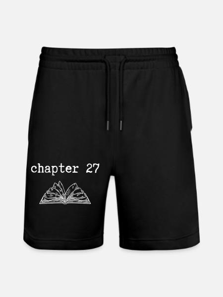 chapter 27 Birthday - Stanley/Stella Trainer Unisex Organic Jogging Shorts - black