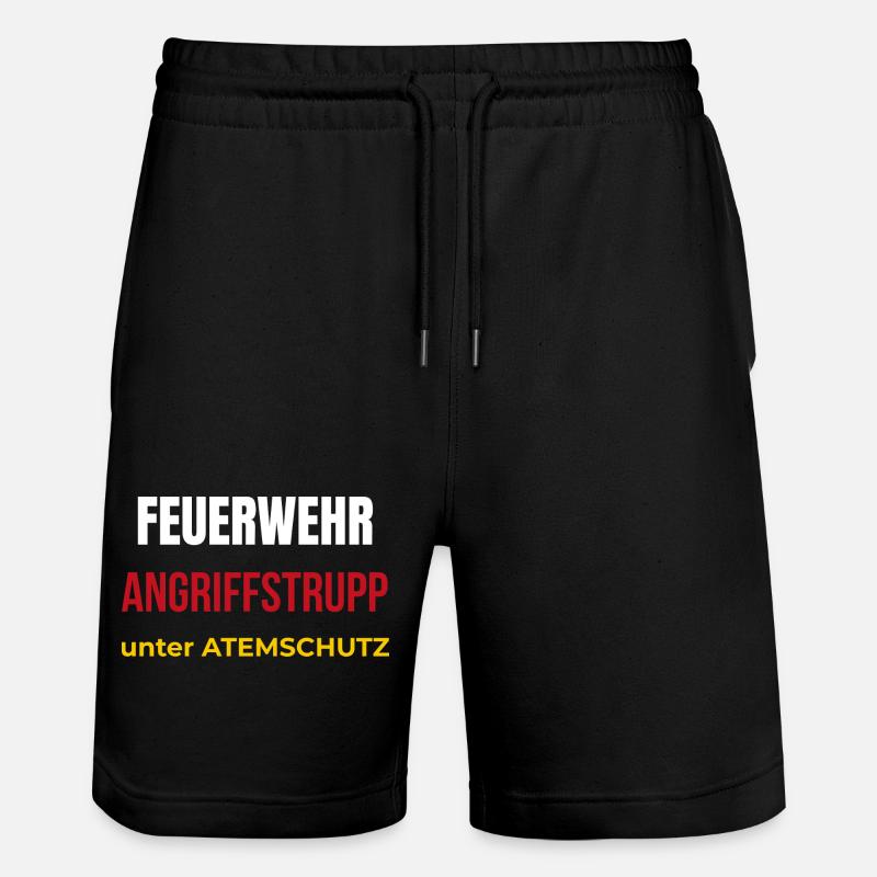 Feuerwehr Angriffstrupp unter Atemschutz – T‑Shirt - Stanley/Stella Unisex Bio Joggingshorts Trainer - Schwarz