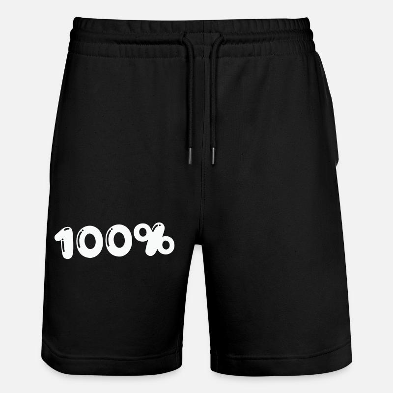 100% - Short de jogging bio TRAINER Stanley/Stella unisexe - noir