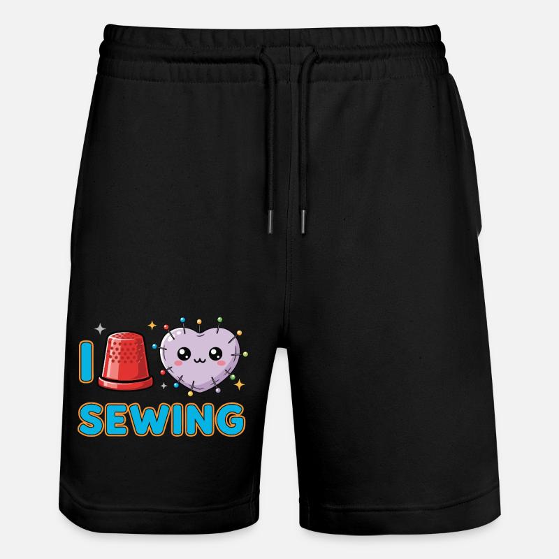 J’adore coudre Nähen - Short de jogging bio TRAINER Stanley/Stella unisexe - noir
