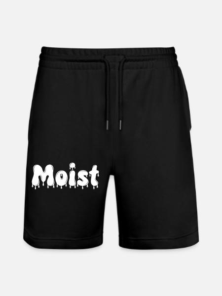 Moist Dripping Text - Stanley/Stella Trainer Unisex Organic Jogging Shorts - black