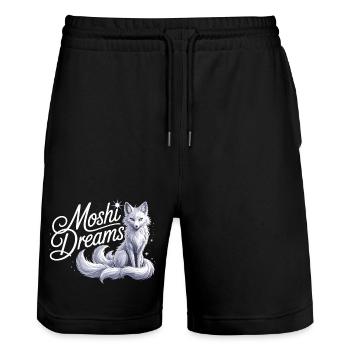 Mystic Fox Shirt Moshi Dreams - Short de jogging bio TRAINER Stanley/Stella unisexe - noir - Devant - Nik (191cm) & Marisol (170cm)