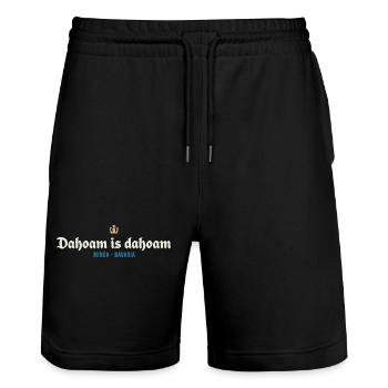 Dahoam is dahoam - Stanley/Stella Unisex Bio Joggingshorts Trainer  - Schwarz - Vorne - Nik (191cm) & Marisol (170cm)