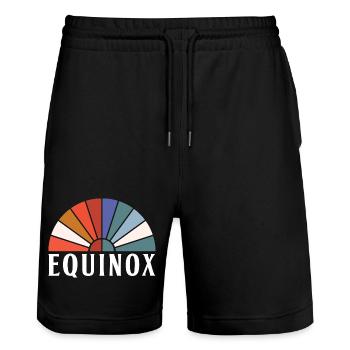 Equinox Happy Easter Ostara Eostre - Stanley/Stella Trainer Unisex Organic Jogging Shorts - black - Front - Nik (191cm) & Marisol (170cm)