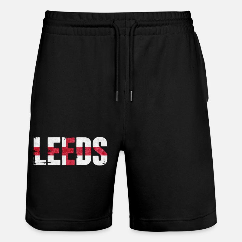 Leeds England - Stanley/Stella Unisex Bio Joggingshorts Trainer  - Schwarz