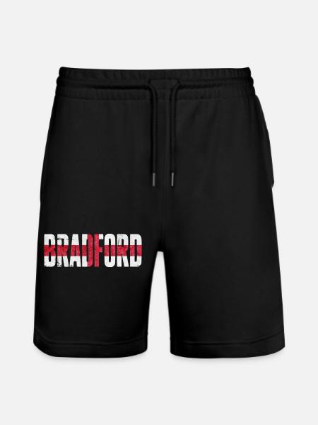 Bradford, England - Stanley/Stella Trainer Unisex Organic Jogging Shorts - black