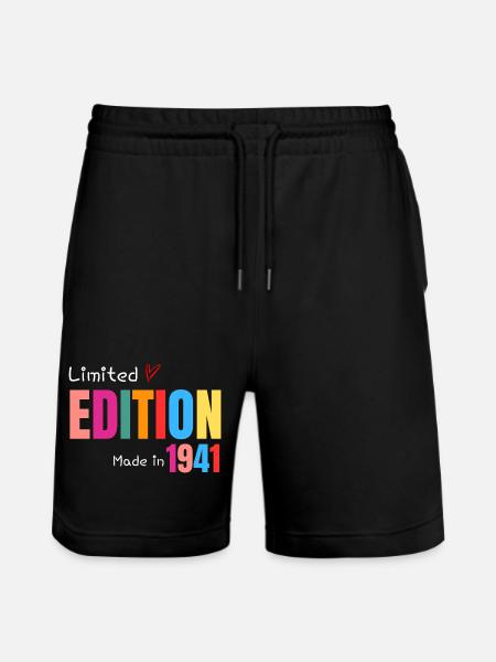 Limited edition Made in 1941 - Stanley/Stella Trainer Unisex Organic Jogging Shorts - black