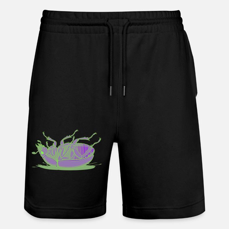 Insecte vert néon violet - Short de jogging bio TRAINER Stanley/Stella unisexe - noir