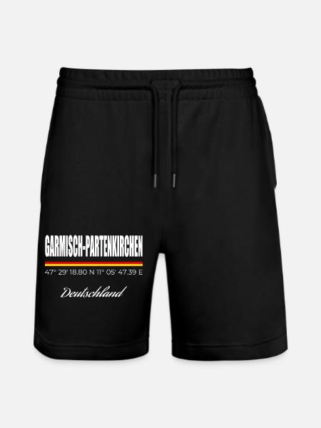 Garmisch-Partenkirchen - Stanley/Stella Trainer Unisex Organic Jogging Shorts - black