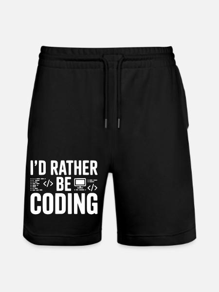 Je préfère coder - Short de jogging bio TRAINER Stanley/Stella unisexe - noir