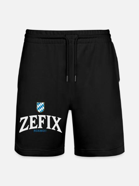 BayernWappen ZEFIX Logo - Stanley/Stella Unisex Bio Joggingshorts Trainer  - Schwarz