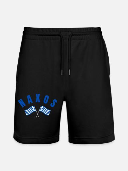 Drapeaux grecs de Naxos - Short de jogging bio TRAINER Stanley/Stella unisexe - noir