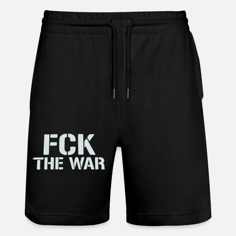 Friedliche Protestschablone - Stanley/Stella Unisex Bio Joggingshorts Trainer  - Schwarz