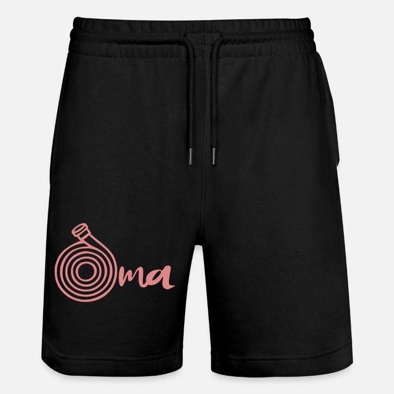 Gartenschlauch Gärtnerin Oma - Stanley/Stella Unisex Bio Joggingshorts Trainer  - Schwarz