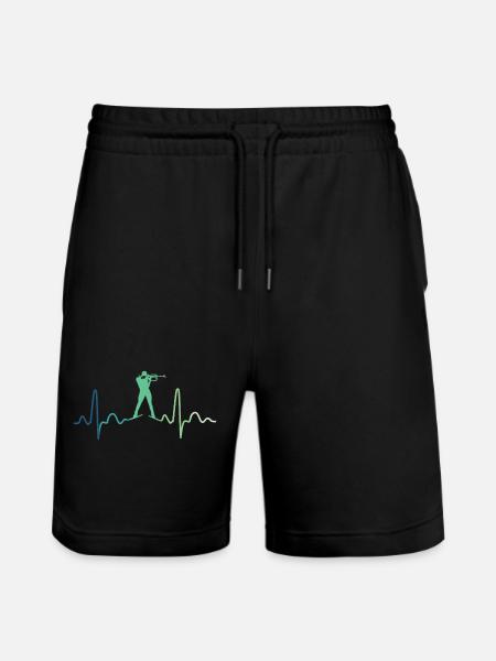 Biathlon Herzschlag-Biathlet - Stanley/Stella Unisex Bio Joggingshorts Trainer - Schwarz