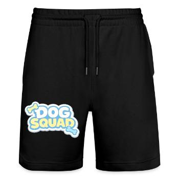 Dog Squad Pastel Paws - Stanley/Stella Trainer Unisex Organic Jogging Shorts - black - Front - Nik (191cm) & Marisol (170cm)