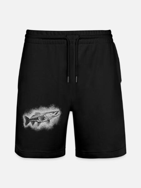Pike Angler - Stanley/Stella Trainer Unisex Organic Jogging Shorts - black
