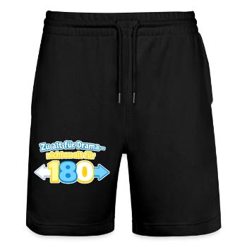 Zu alt für Drama 180 - Stanley/Stella Unisex Bio Joggingshorts Trainer  - Schwarz - Vorne - Nik (191cm) & Marisol (170cm)