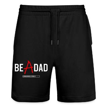 Dad in Process Shirt – Future Dad - Stanley/Stella Trainer Unisex Organic Jogging Shorts - black - Front - Nik (191cm) & Marisol (170cm)