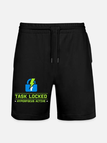 Adhs-hyperfokus-modus Adhs-humor Neurodivergent - Stanley/Stella Unisex Bio Joggingshorts Trainer  - Schwarz