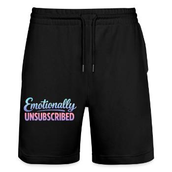 Sarcasme déconnecté émotionnellement Femmes drôles - Short de jogging bio TRAINER Stanley/Stella unisexe - noir - Devant - Nik (191cm) & Marisol (170cm)