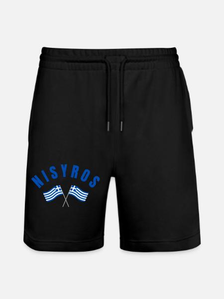 Drapeaux grecs de Nisyros - Short de jogging bio TRAINER Stanley/Stella unisexe - noir