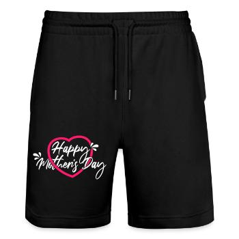 Bonne chemise de la fête des mères - Short de jogging bio TRAINER Stanley/Stella unisexe - noir - Devant - Nik (191cm) & Marisol (170cm)