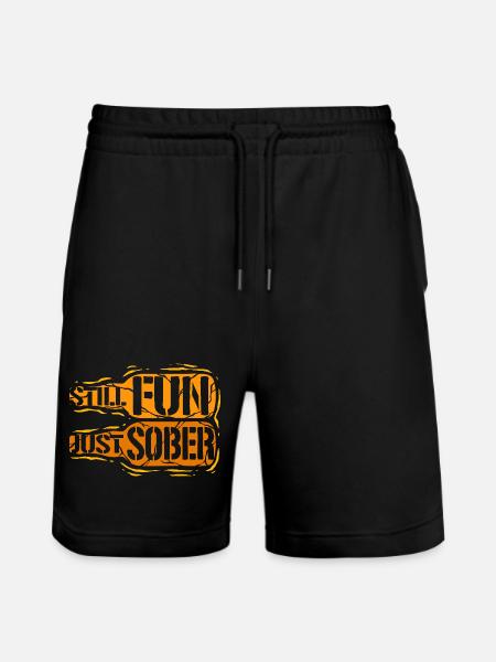 Antialcoholic Abstinent Still Fun Just Sober - Stanley/Stella Trainer Unisex Organic Jogging Shorts - black