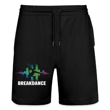 Breakdance Streetstyle Hip Hop DJ Dance - Stanley/Stella Trainer Unisex Organic Jogging Shorts - black - Front - Nik (191cm) & Marisol (170cm)