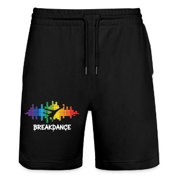 Breakdance Streetstyle Hip Hop DJ Dance - Stanley/Stella Trainer Unisex Organic Jogging Shorts - black - Front - Nik (191cm) & Marisol (170cm)