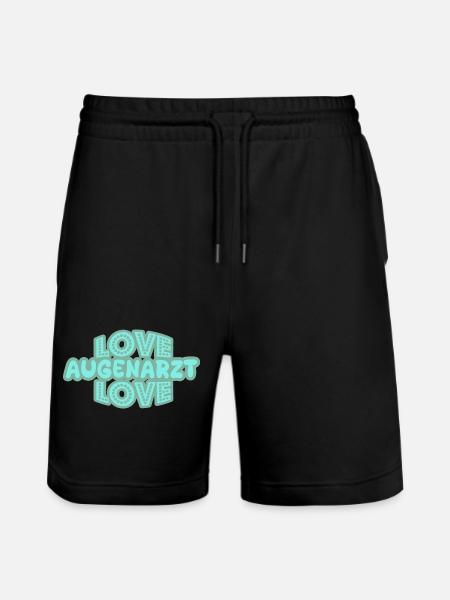 Gift for Ophthalmologist - Stanley/Stella Trainer Unisex Organic Jogging Shorts - black