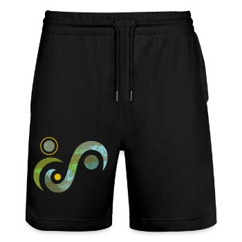 Yoga design_4 - Short de jogging bio TRAINER Stanley/Stella unisexe - noir - Devant - Nik (191cm) & Marisol (170cm)
