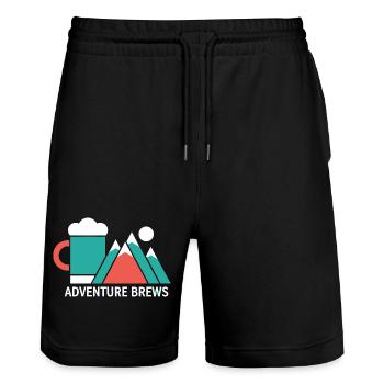 Adventure Brasse la bière de randonnée - Short de jogging bio TRAINER Stanley/Stella unisexe - noir - Devant - Nik (191cm) & Marisol (170cm)