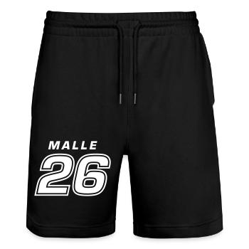 Malle 26 Trikot 2026 - Stanley/Stella Unisex Bio Joggingshorts Trainer  - Schwarz - Vorne - Nik (191cm) & Marisol (170cm)