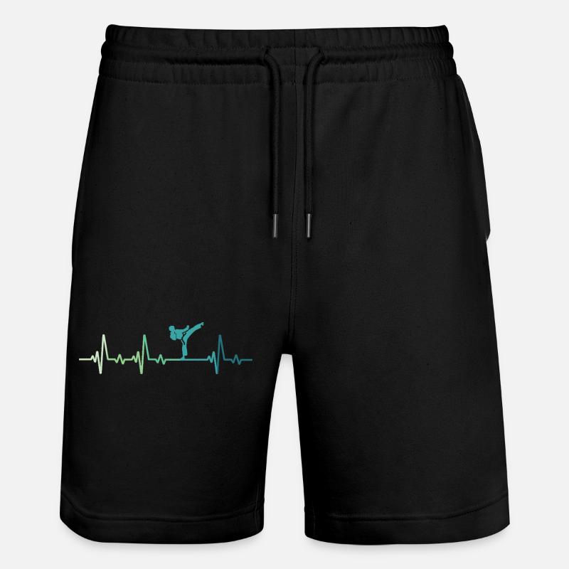 Karate Kara-Te Herzschlag Karate - Stanley/Stella Unisex Bio Joggingshorts Trainer  - Schwarz