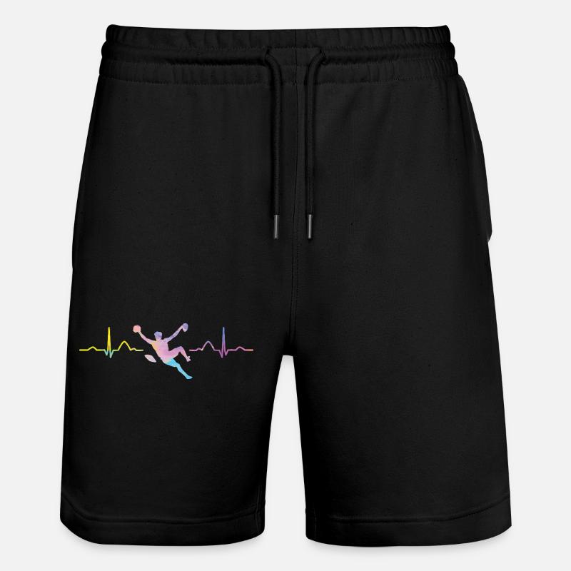 Boulderer Herzschlag Boulder Bouldern - Stanley/Stella Unisex Bio Joggingshorts Trainer  - Schwarz