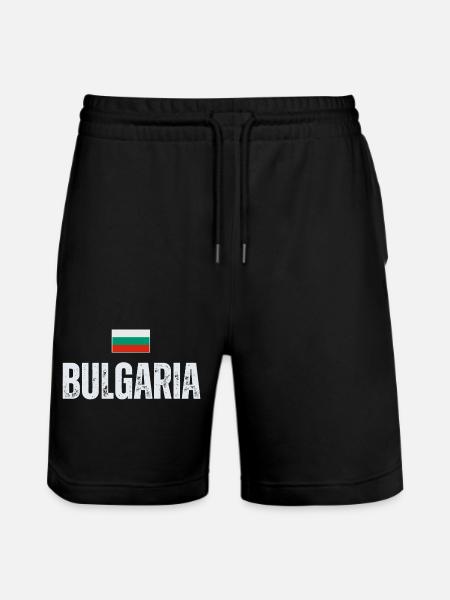 Bulgarian flag, Bulgarian patriot - Stanley/Stella Trainer Unisex Organic Jogging Shorts - black