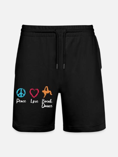 Frieden Liebe Breakdance - Stanley/Stella Unisex Bio Joggingshorts Trainer  - Schwarz